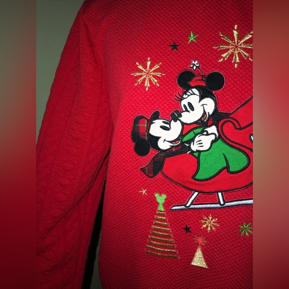 Mickey & Minnie Mouse sleigh pullover sweater - Picture 11 of 13
